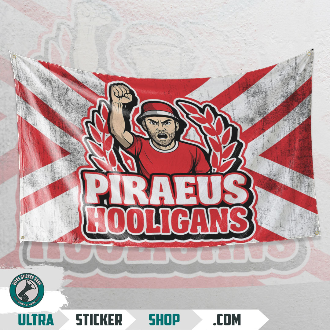 Buy Piraeus Hooligans Flag Stickers | Ultrastickershop