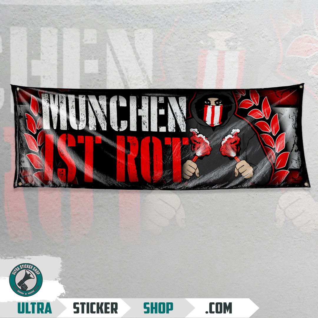 Buy Munchen ist rot Flag Stickers | Ultrastickershop