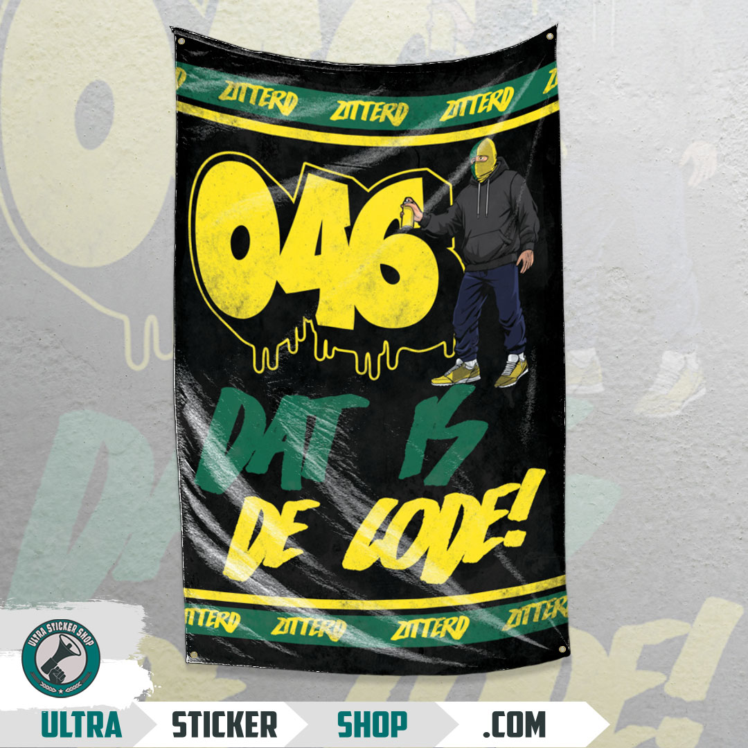 True Dat Stickers 046 dat is de code! Vlag | Ultrastickershop