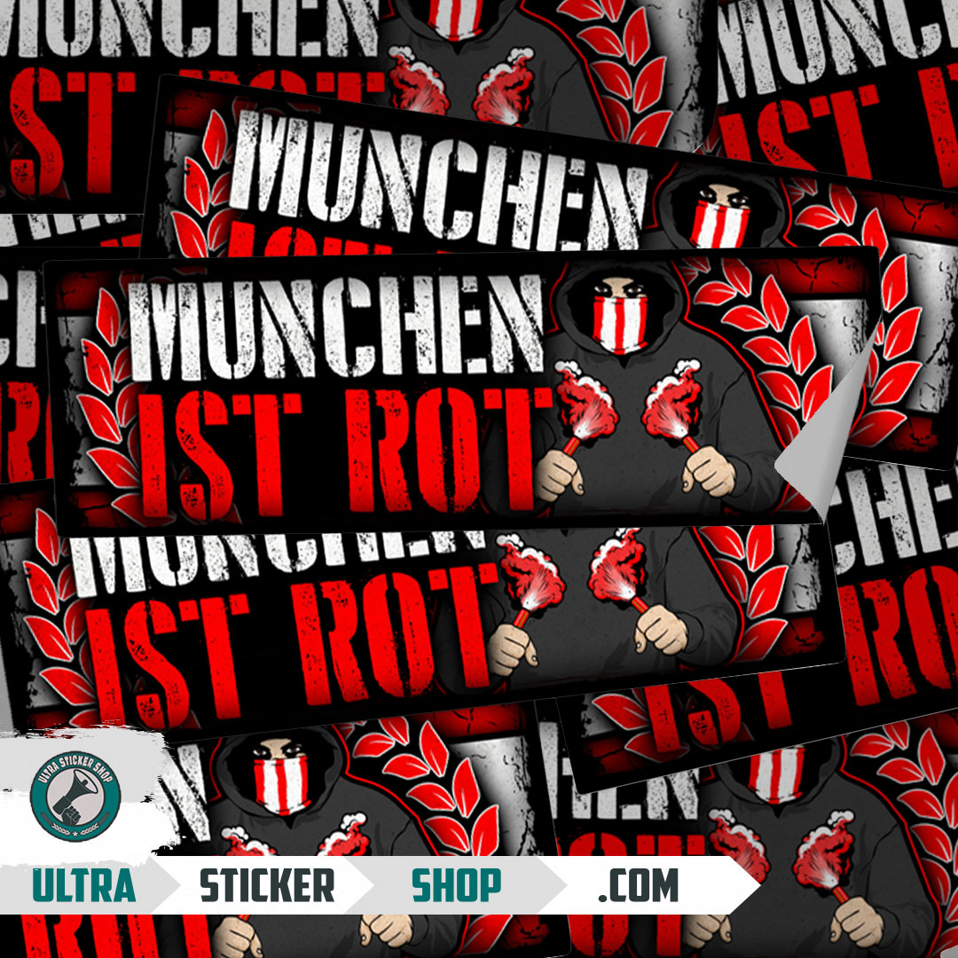 München ist rot Aufkleber Aufkleber Kaufe | Ultrastickershop