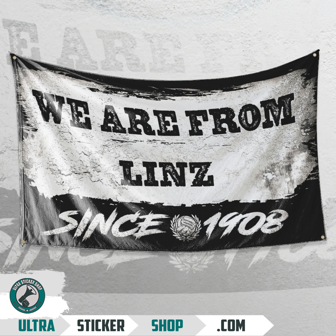 Linz Sticker Compra We are from Linz since 1908 Bandera Stickers | Ultrastickershop