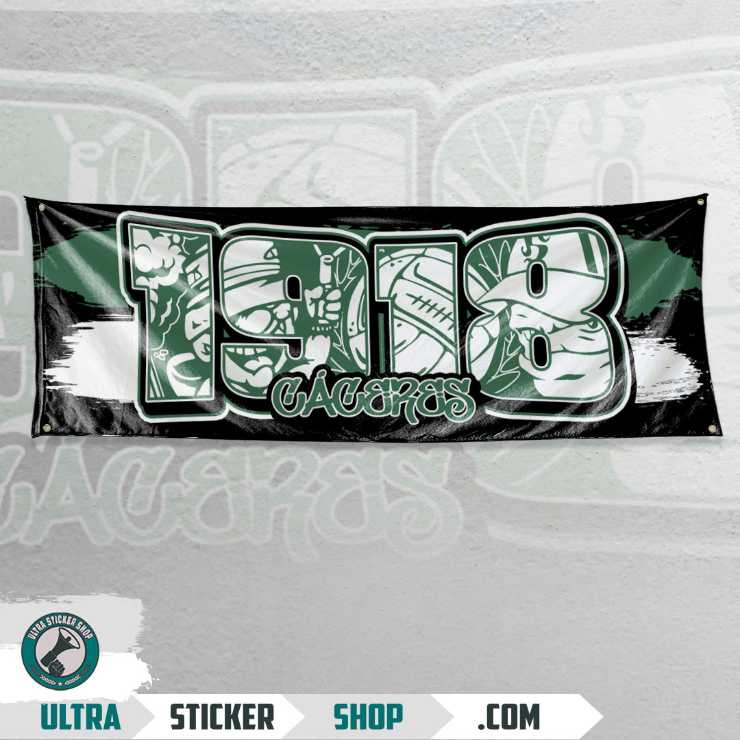 Buy 1918 Cáceres Flag Stickers | Ultrastickershop
